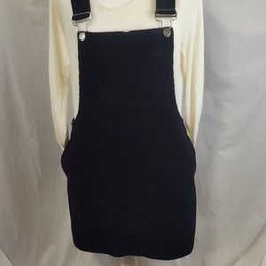 Justify Black Corduroy Overall Mini-Skirt Juniors Size M